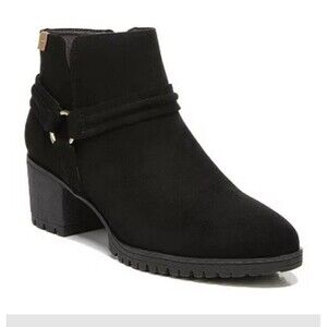 Dr. Scholl's Laney Black Microfiber Bootie Ankle Boots Women's US 11M
